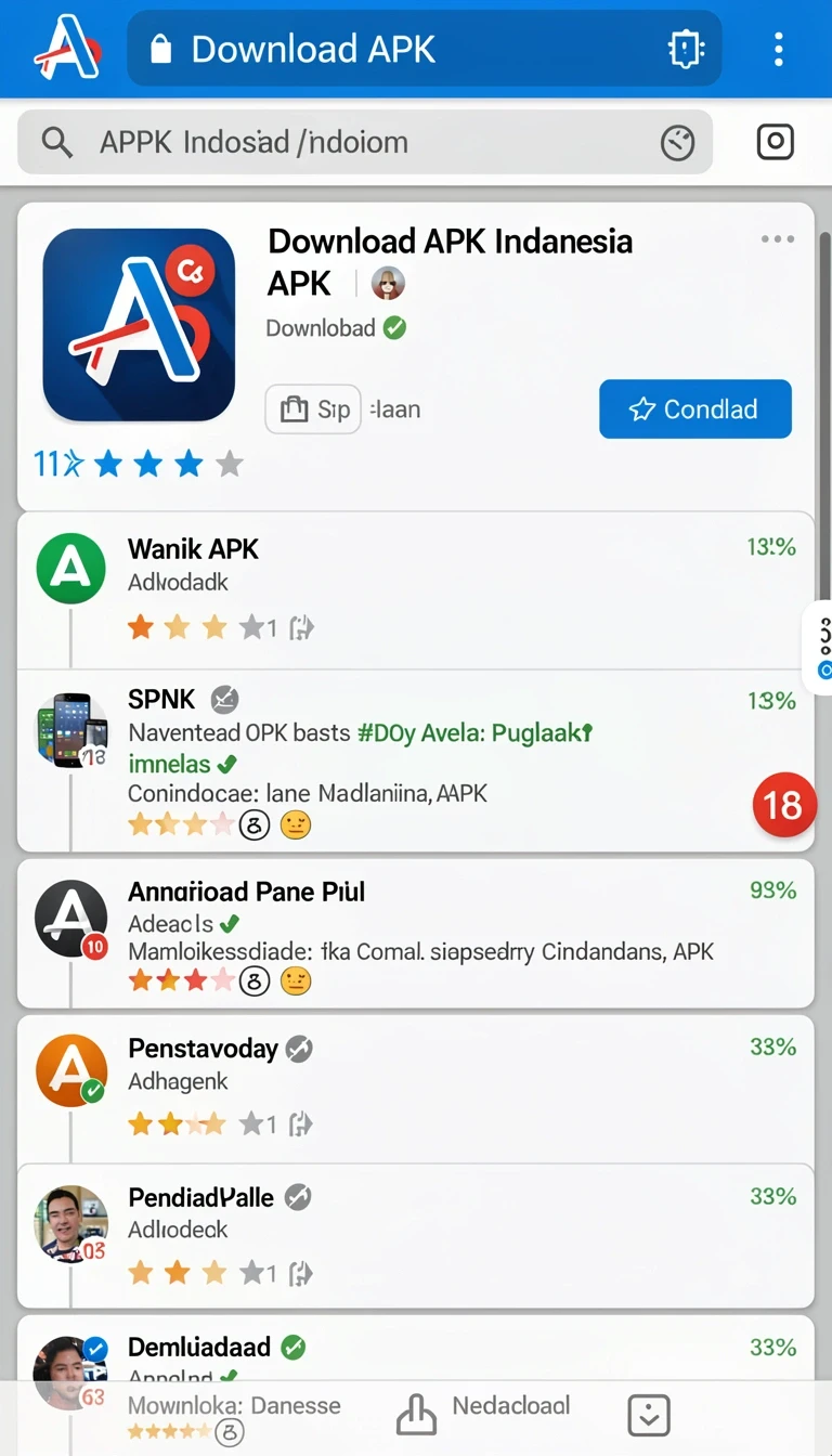 Cuplikan layar menu unduhan delman567 untuk perangkat Android